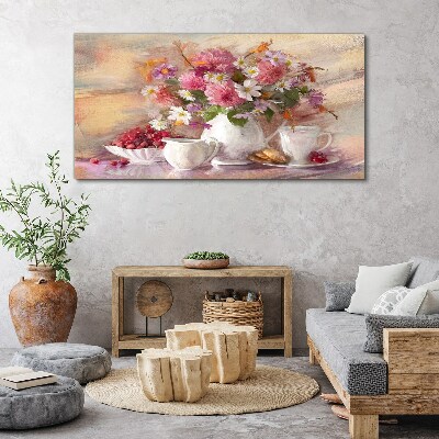 Obraz na plátně Abstrakce květiny cups