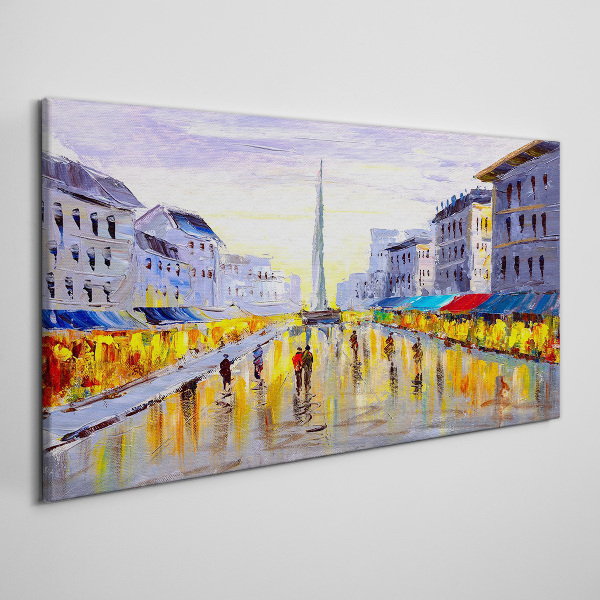 Obraz na plátně Golden Avenue ve světle západu slunce