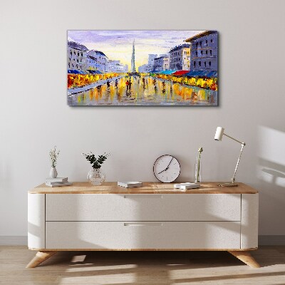 Obraz na plátně Golden Avenue ve světle západu slunce