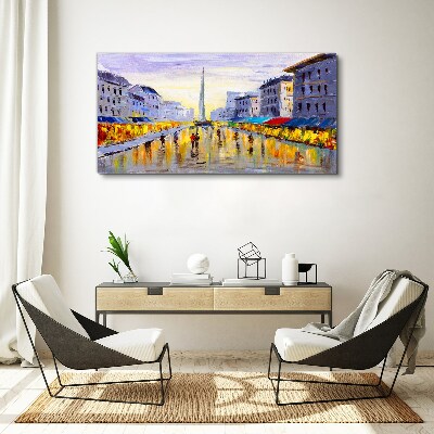Obraz na plátně Golden Avenue ve světle západu slunce