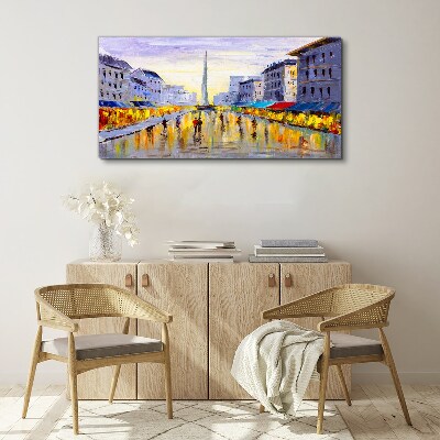 Obraz na plátně Golden Avenue ve světle západu slunce