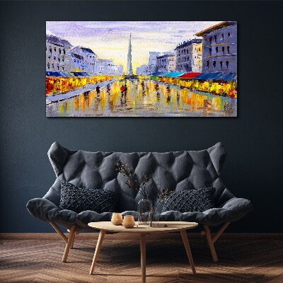 Obraz na plátně Abstrakce městského trhu