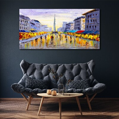 Obraz na plátně Golden Avenue ve světle západu slunce