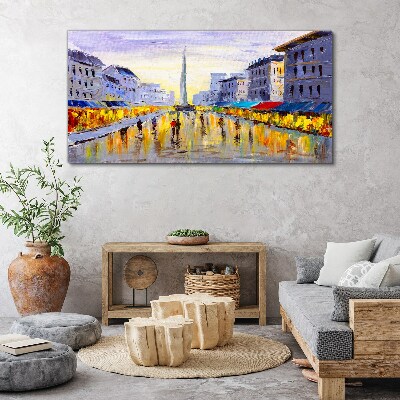 Obraz na plátně Golden Avenue ve světle západu slunce