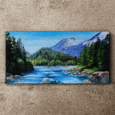 Obraz na plátně Hory Forest River Příroda