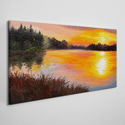 Obraz na plátně Lake Forest Sunset