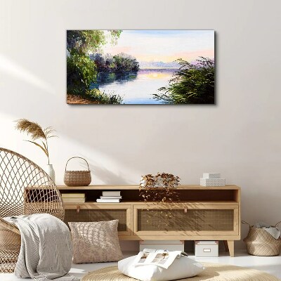 Obraz na plátně Jezero Sunset