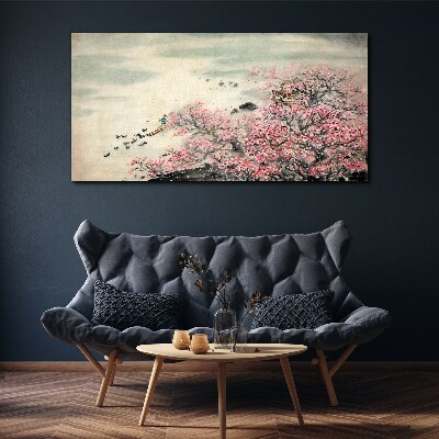 Obraz na plátně Kachní květiny strom