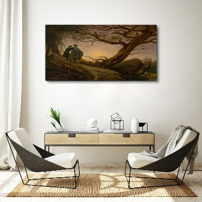 Obraz na plátně Lesní rocková slunce příroda