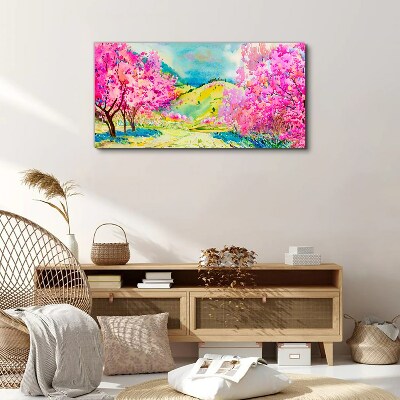Obraz na plátně Abstrakce stromu kopce