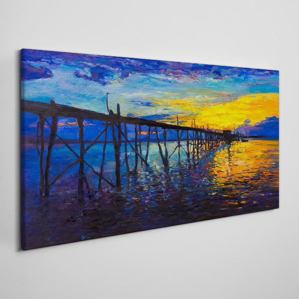 Obraz na plátně Abstrakce Pier Sunset