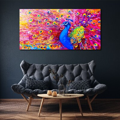 Obraz na plátně Zvířecí pták páv peří
