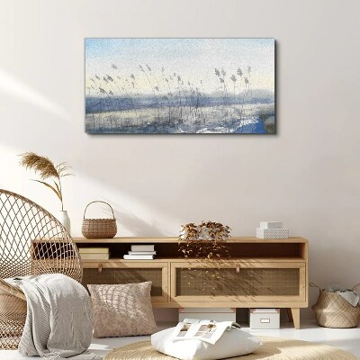 Obraz na plátně Abstrakce zimní sníh
