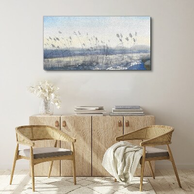 Obraz na plátně Abstrakce zimní sníh