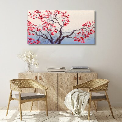 Obraz na plátně Větve stromů květiny