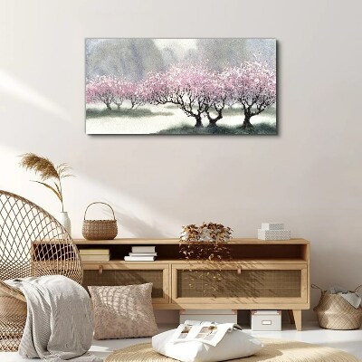 Obraz na plátně Zimní sníh strom květy