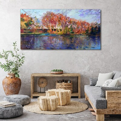 Obraz na plátně Abstrakce jezera příroda
