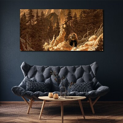 Obraz na plátně Lesní medvěd hor divoké zvěře