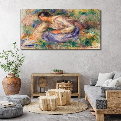 Obraz na plátně Abstrakce žena tráva