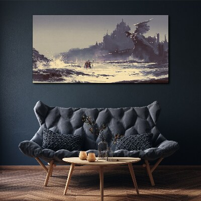 Obraz na plátně Fantasy rytířský hrad