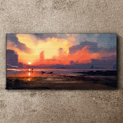 Obraz na plátně Abstrakce mlhy Sunset