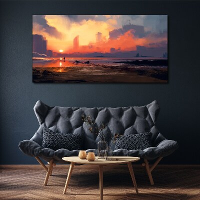 Obraz na plátně Abstrakce mlhy Sunset