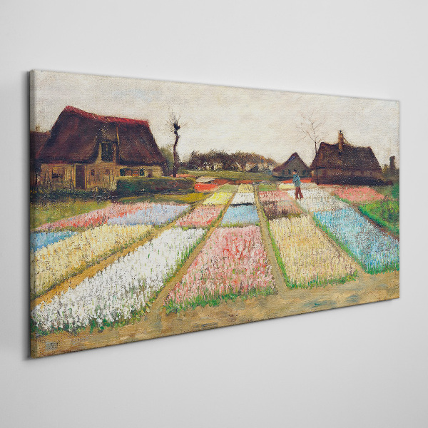 Obraz na plátně Jarní tulipánová pole