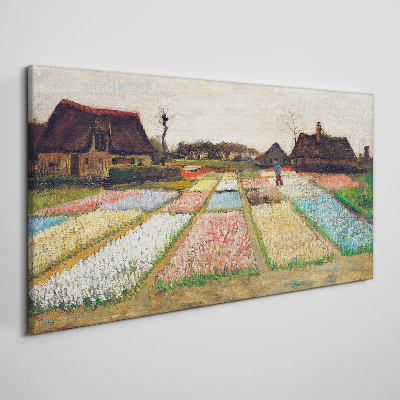 Obraz na plátně Jarní tulipánová pole