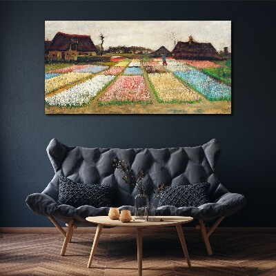 Obraz na plátně Jarní tulipánová pole