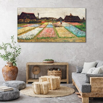 Obraz na plátně Jarní tulipánová pole