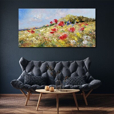 Obraz na plátně Abstrakce květiny Krajina