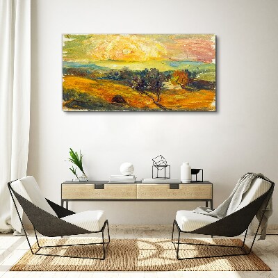 Obraz na plátně Abstrakce západ slunce