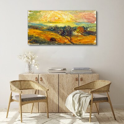 Obraz na plátně Abstrakce západ slunce