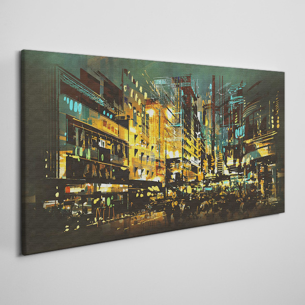 Obraz na plátně Město noční abstrakce