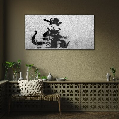 Obraz na skle Hood Rat Banksy