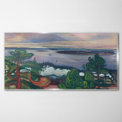 Obraz na skle Vlak PAL Edvard Munch
