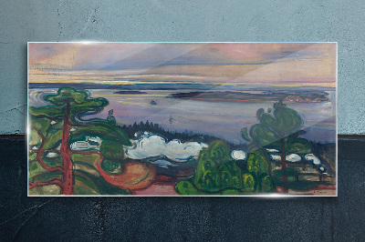Obraz na skle Vlak PAL Edvard Munch