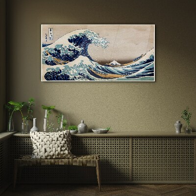 Obraz na skle Kanagawa je velká vlna