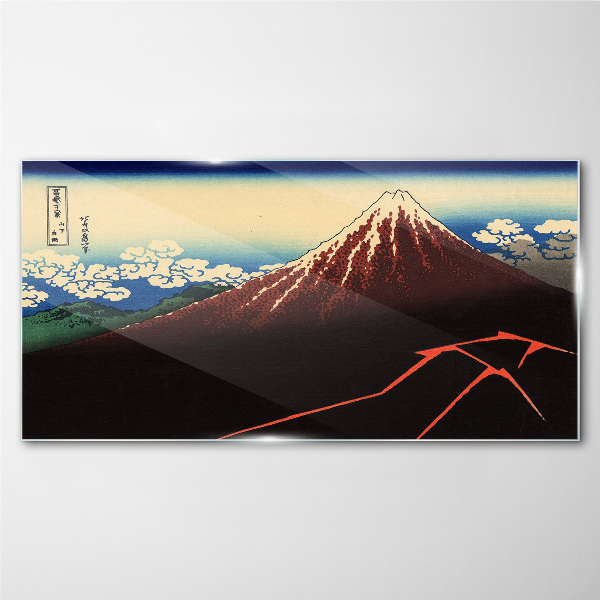 Obraz na skle Mount Fuji v jarním počasí