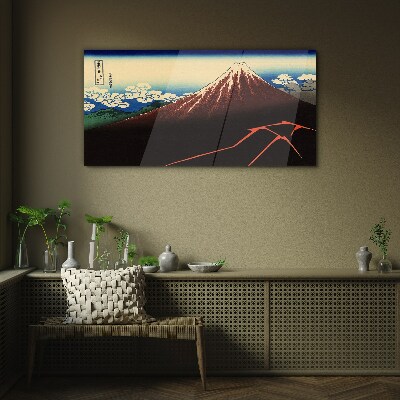Obraz na skle Mount Fuji v jarním počasí