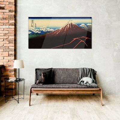 Obraz na skle Mount Fuji v jarním počasí