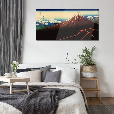 Obraz na skle Mount Fuji v jarním počasí