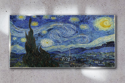 Obraz na skle Hvězdná noc van gogh