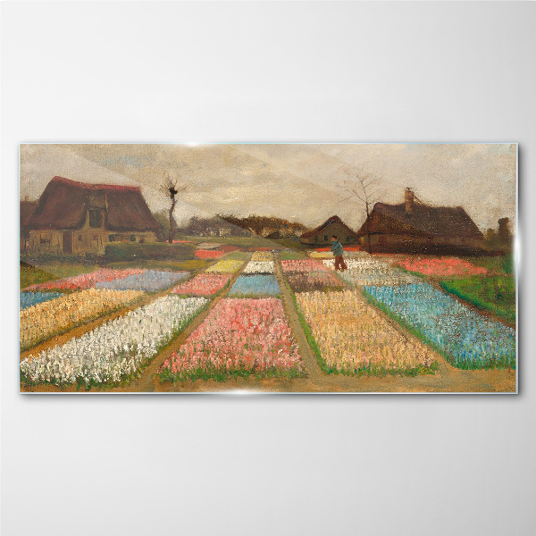Obraz na skle Jarní tulipánová pole