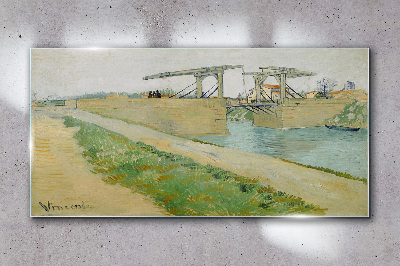 Obraz na skle Bridge Road River