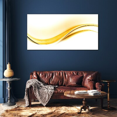 Obraz na skle Abstrakce žluté vlny