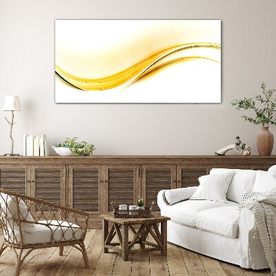 Obraz na skle Abstrakce žluté vlny