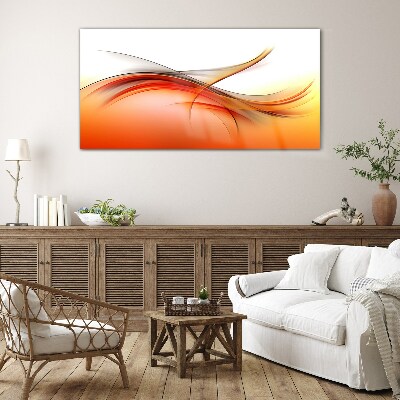 Obraz na skle Abstrakce oranžové vlny