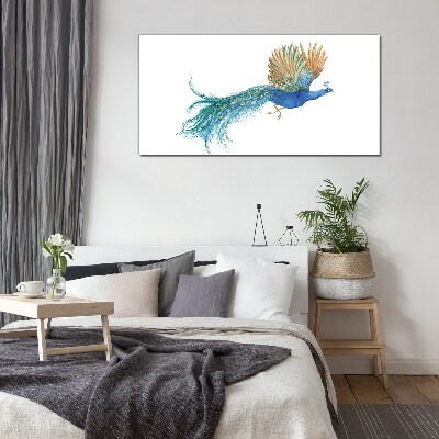 Obraz na skle zvířecí pták páv