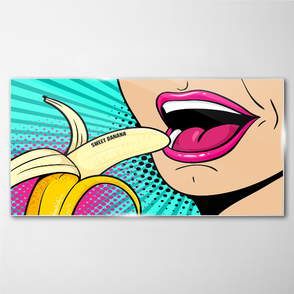 Obraz na skle Sladký banán ve stylu pop art